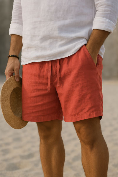Edward | Pantaloni Corti Estivi in Lino Premium