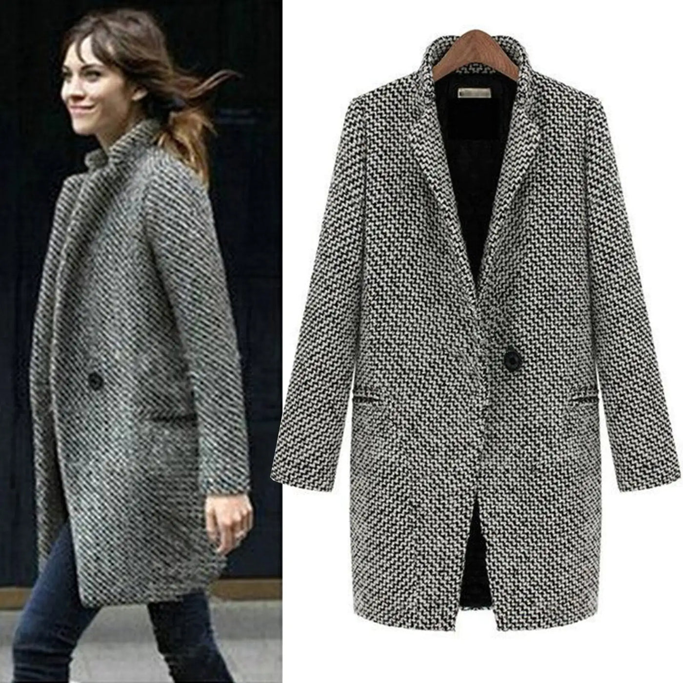 Evelyn™ | Cappotto Invernale Slim in Lana