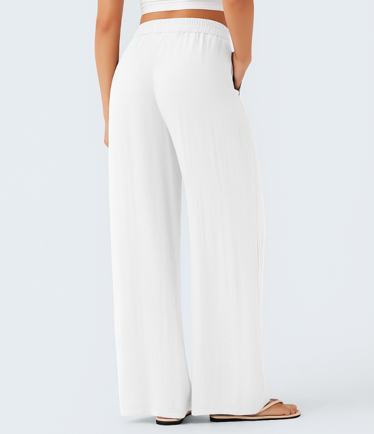 Elena | Pantaloni comodi e leggeri in lino con gambe eleganti | 1+1 gratis