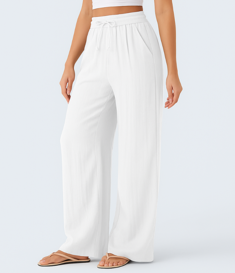 Elena | Pantaloni comodi e leggeri in lino con gambe eleganti | 1+1 gratis