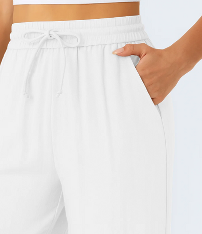Elena | Pantaloni comodi e leggeri in lino con gambe eleganti | 1+1 gratis