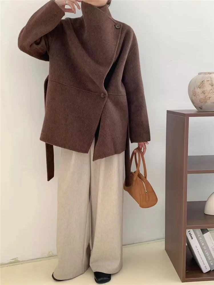 Velmira™ | Cappotto in Seta, Lana e Cashmere