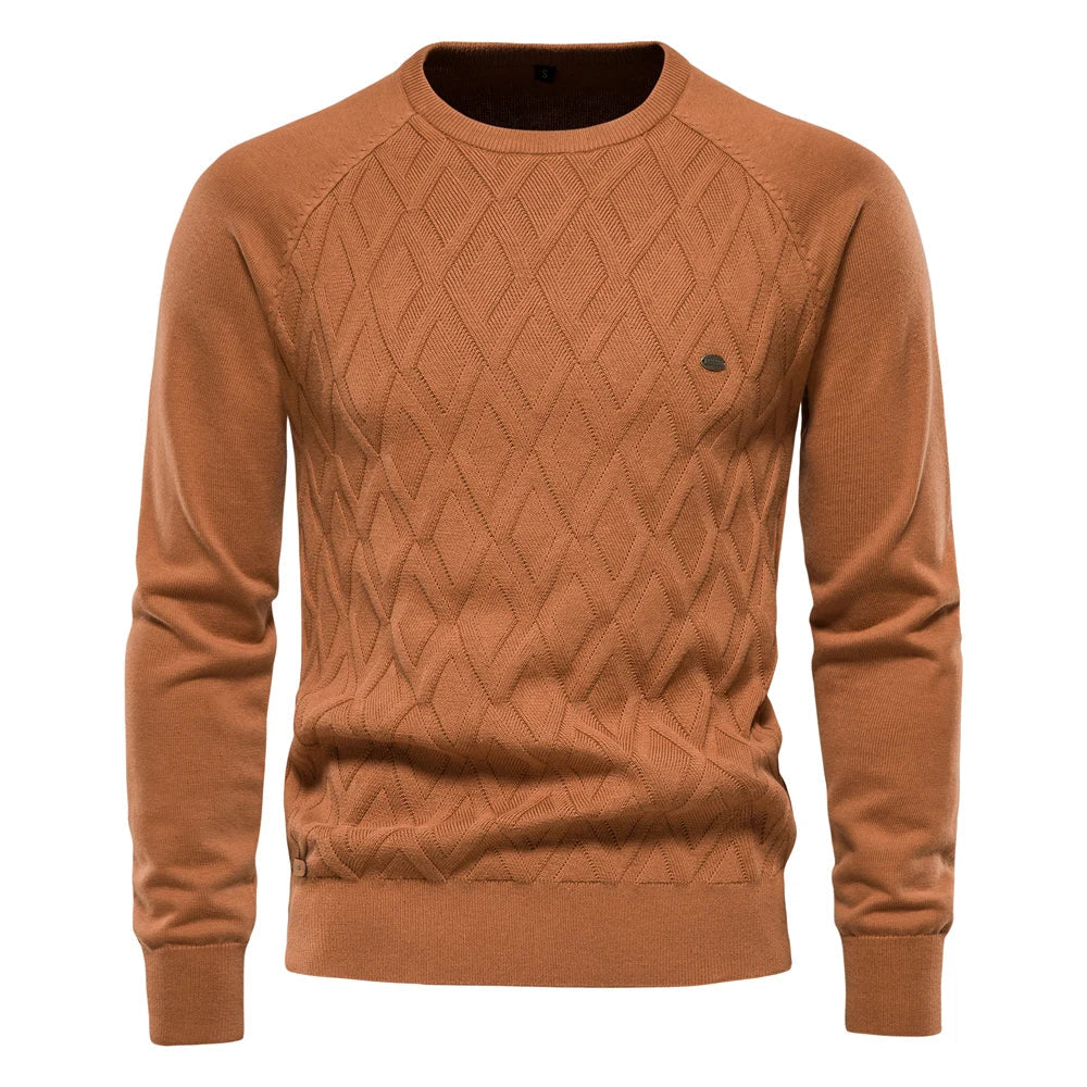 Maglione da uomo con motivo a rombi