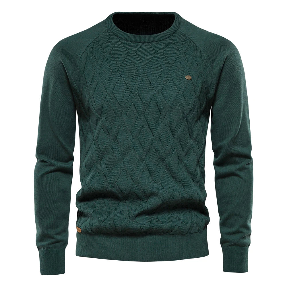 Maglione da uomo con motivo a rombi