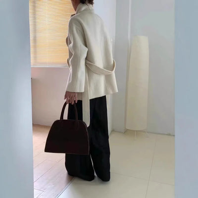 Velmira™ | Cappotto in Seta, Lana e Cashmere