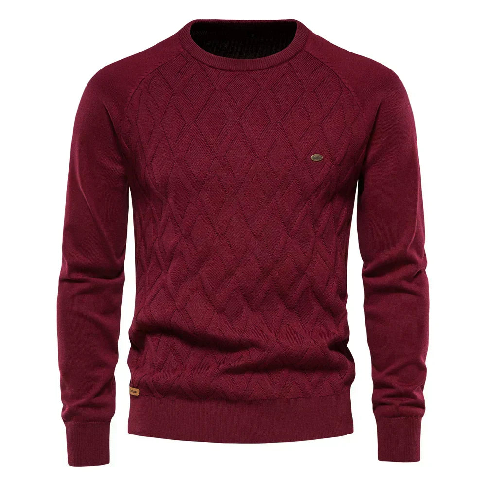 Maglione da uomo con motivo a rombi
