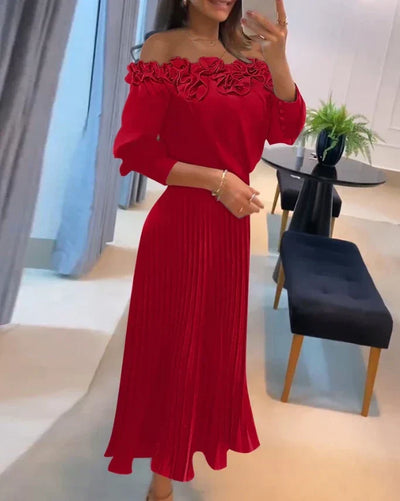 Aria™ | Maxi Dress Off-Shoulder Fluttuante