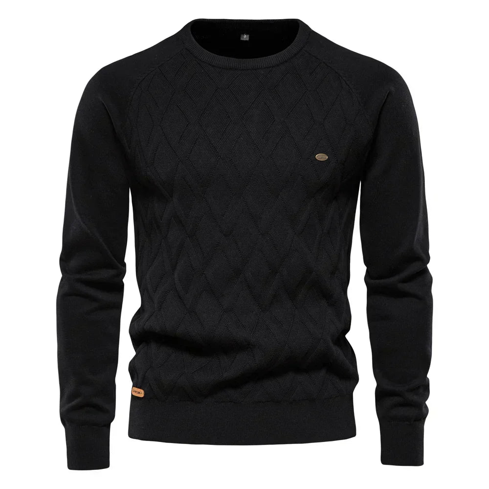 Maglione da uomo con motivo a rombi