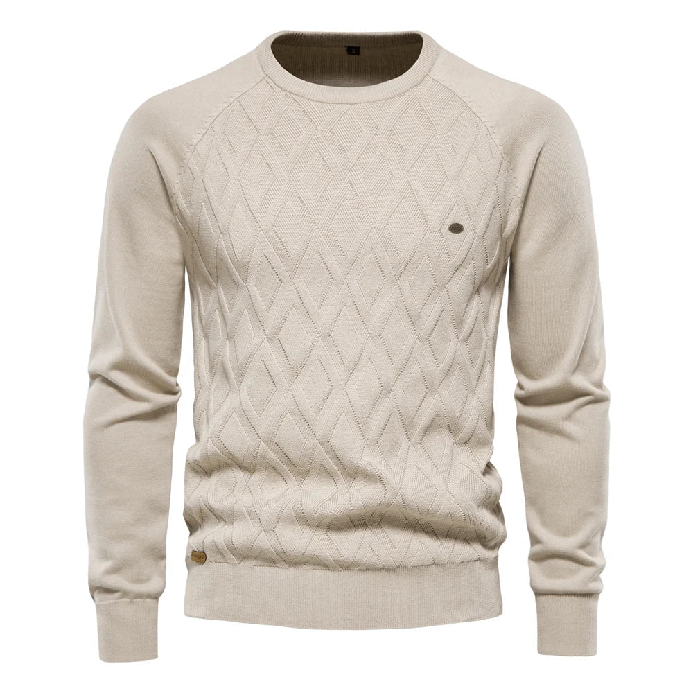 Maglione da uomo con motivo a rombi