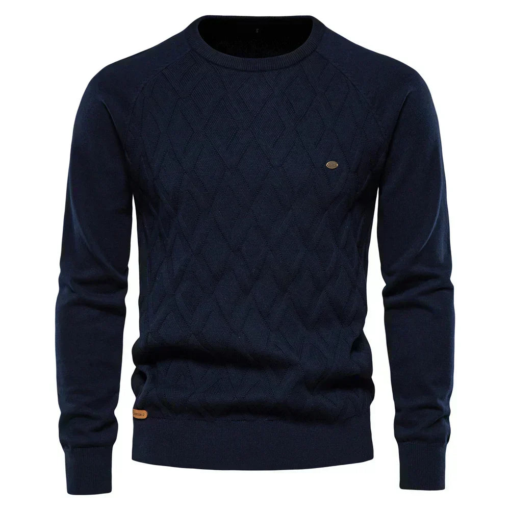 Maglione da uomo con motivo a rombi