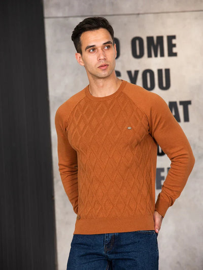 Maglione da uomo con motivo a rombi
