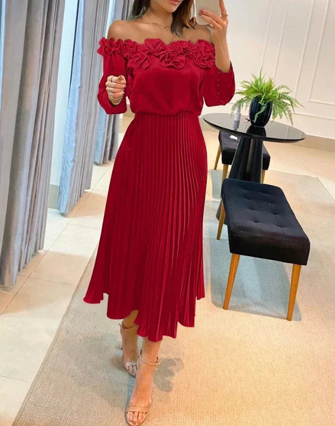 Aria™ | Maxi Dress Off-Shoulder Fluttuante