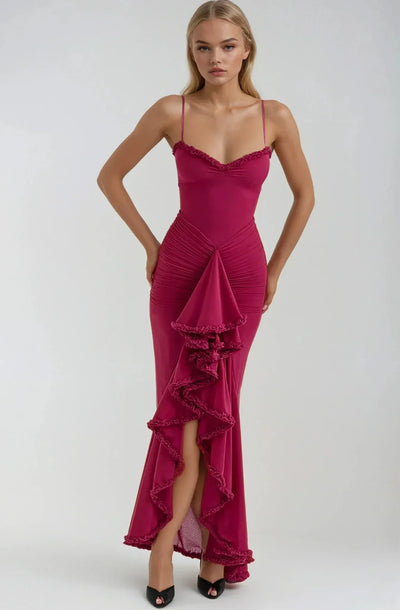 Clarissa™ | Abito Maxi in Rete Gialla