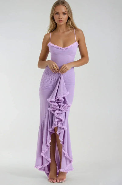 Clarissa™ | Abito Maxi in Rete Gialla