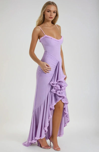 Clarissa™ | Abito Maxi in Rete Gialla