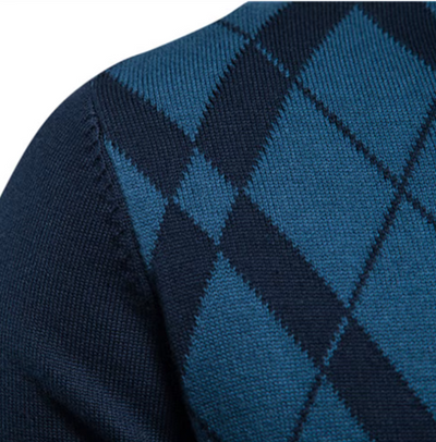 Maglione da uomo con mezza zip