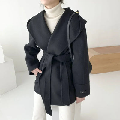 Noelia™ | Cappotto di Lana con Cappuccio