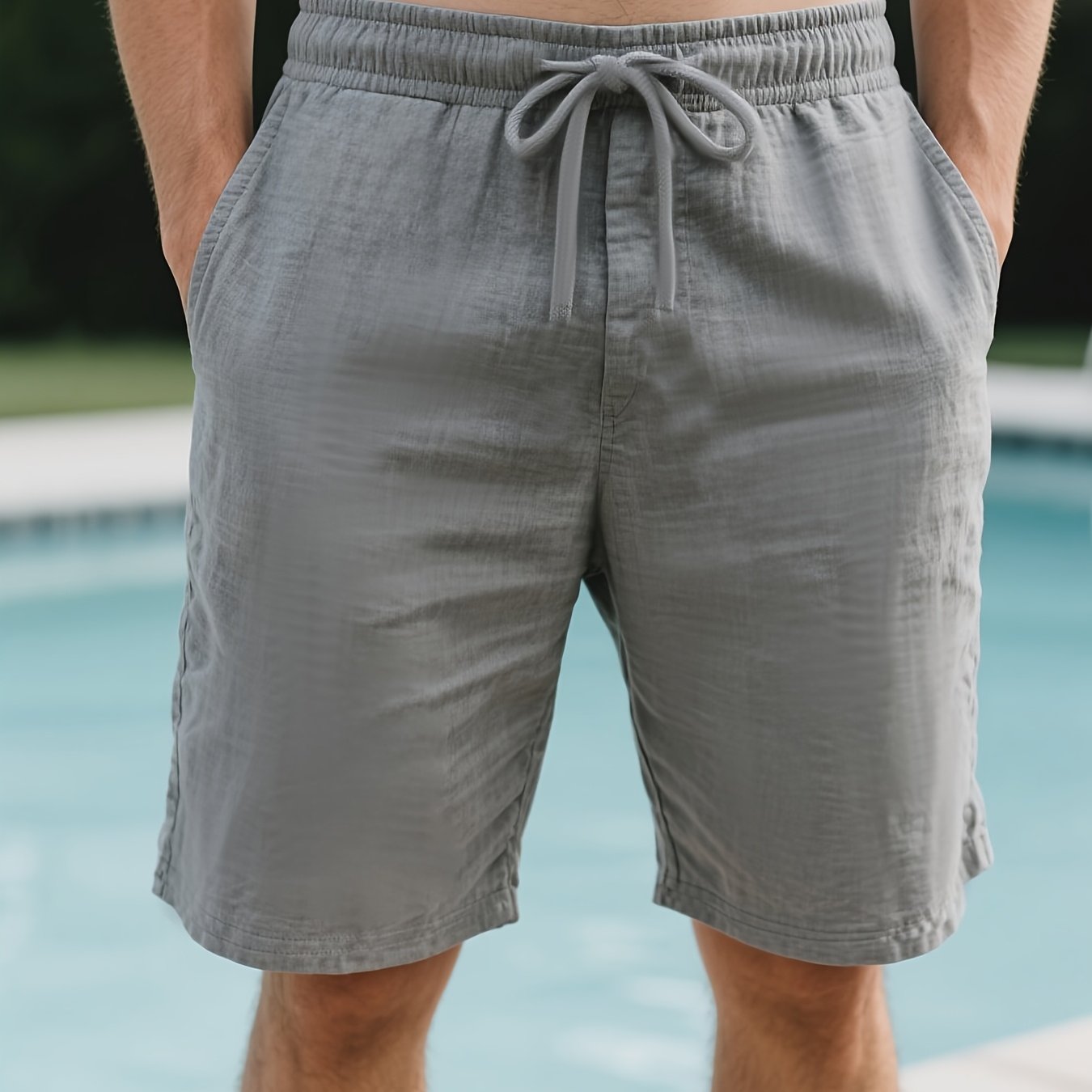 Henry | Pantaloni Corti Leggeri in Lino Misto