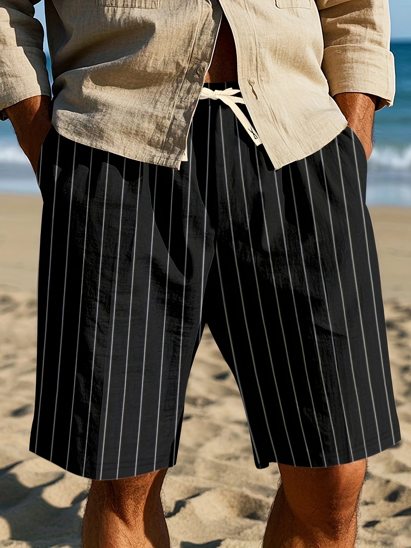 Stanley | Pantaloni Relaxati a Righe per la Spiaggia