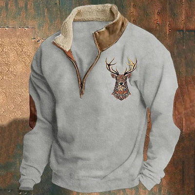 Maglione con collo a un quarto di zip