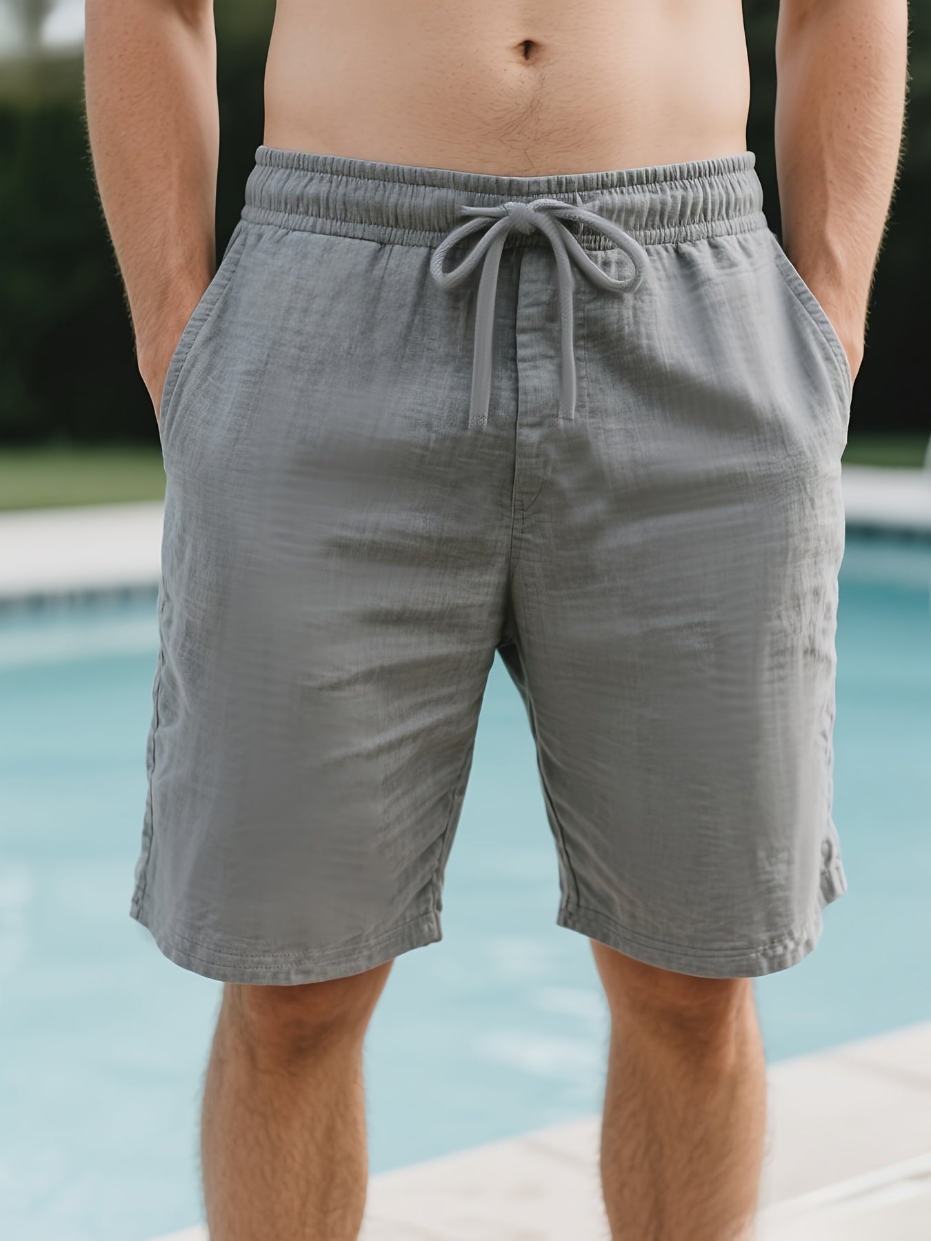 Henry | Pantaloni Corti Leggeri in Lino Misto