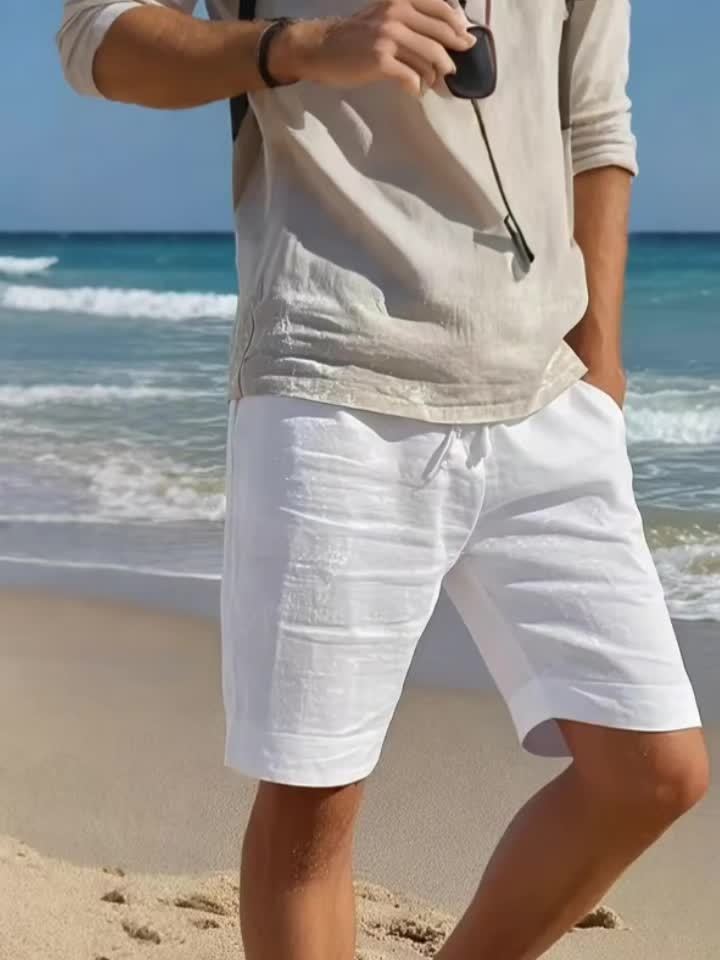 Colin | Pantaloni Corti in Lino Ideali per la Spiaggia