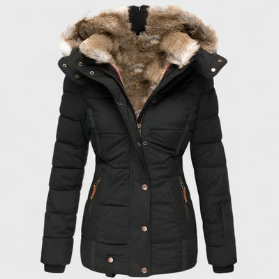 Annamarie - Puffer con cappuccio e design magro adatto