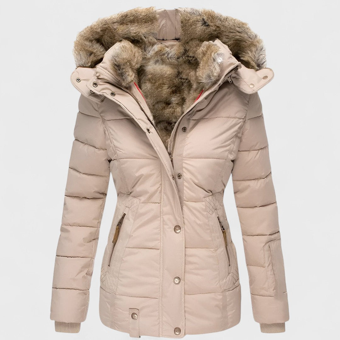 Annamarie - Puffer con cappuccio e design magro adatto