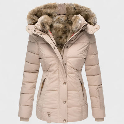 Annamarie - Puffer con cappuccio e design magro adatto