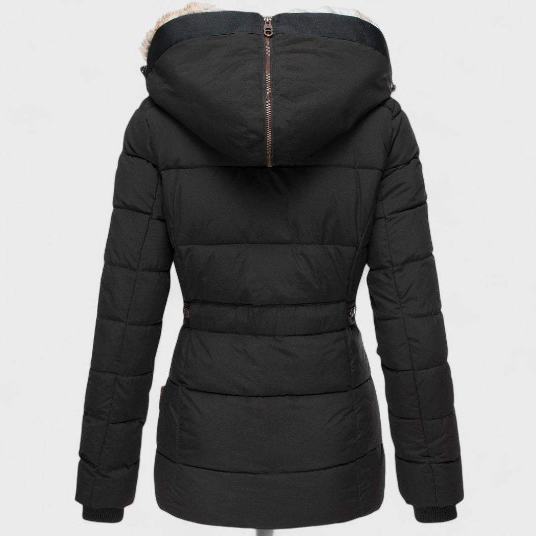 Annamarie - Puffer con cappuccio e design magro adatto