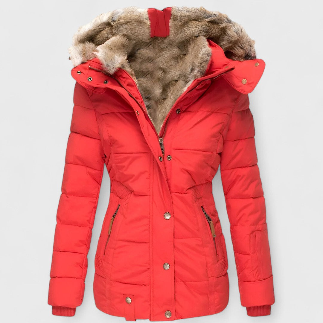 Annamarie - Puffer con cappuccio e design magro adatto