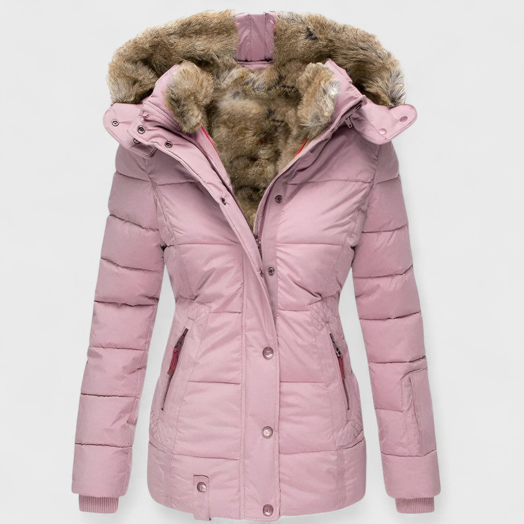 Annamarie - Puffer con cappuccio e design magro adatto