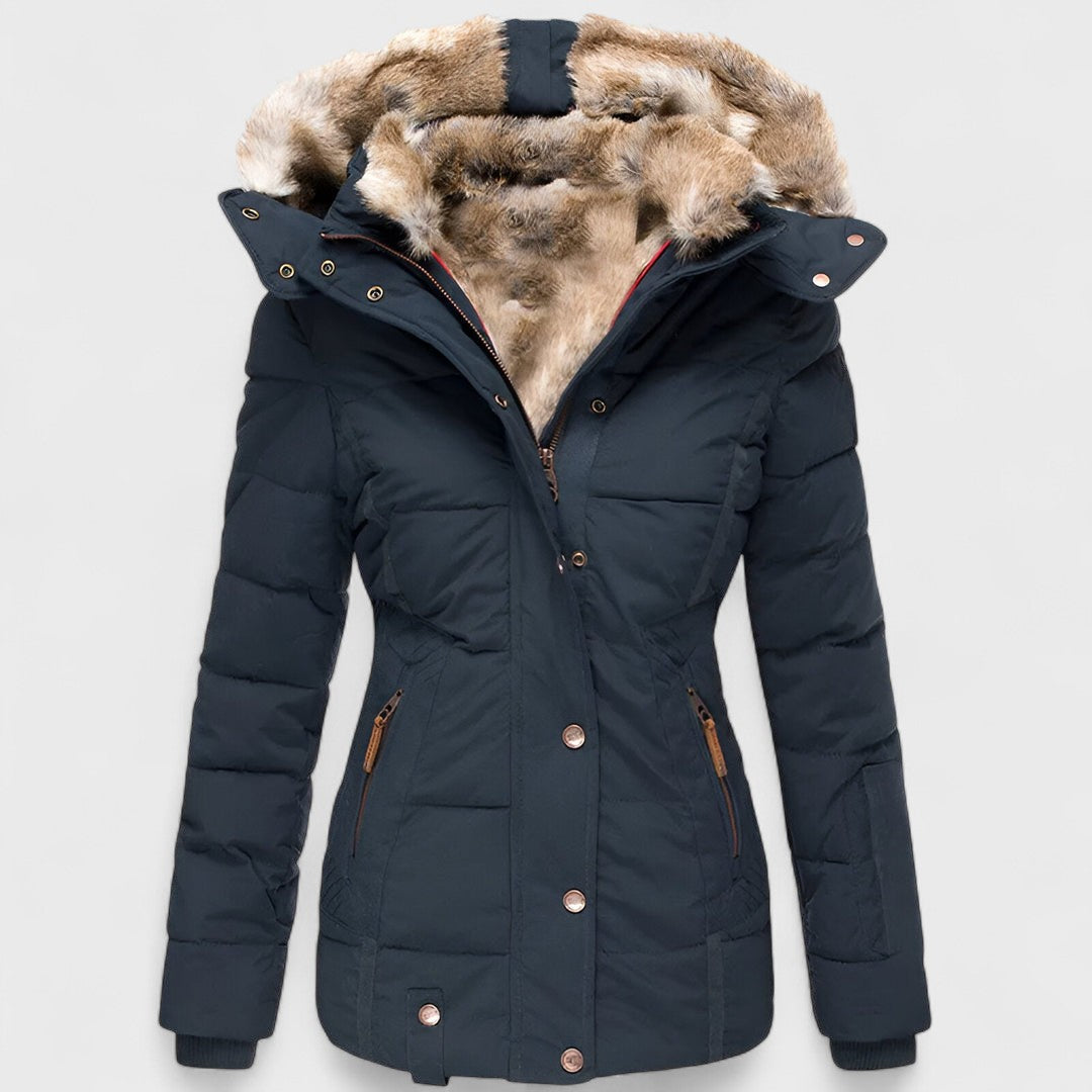 Annamarie - Puffer con cappuccio e design magro adatto