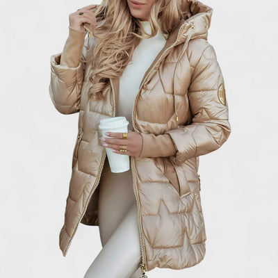 Nolwen - Cappotto invernale elegante con cappuccio