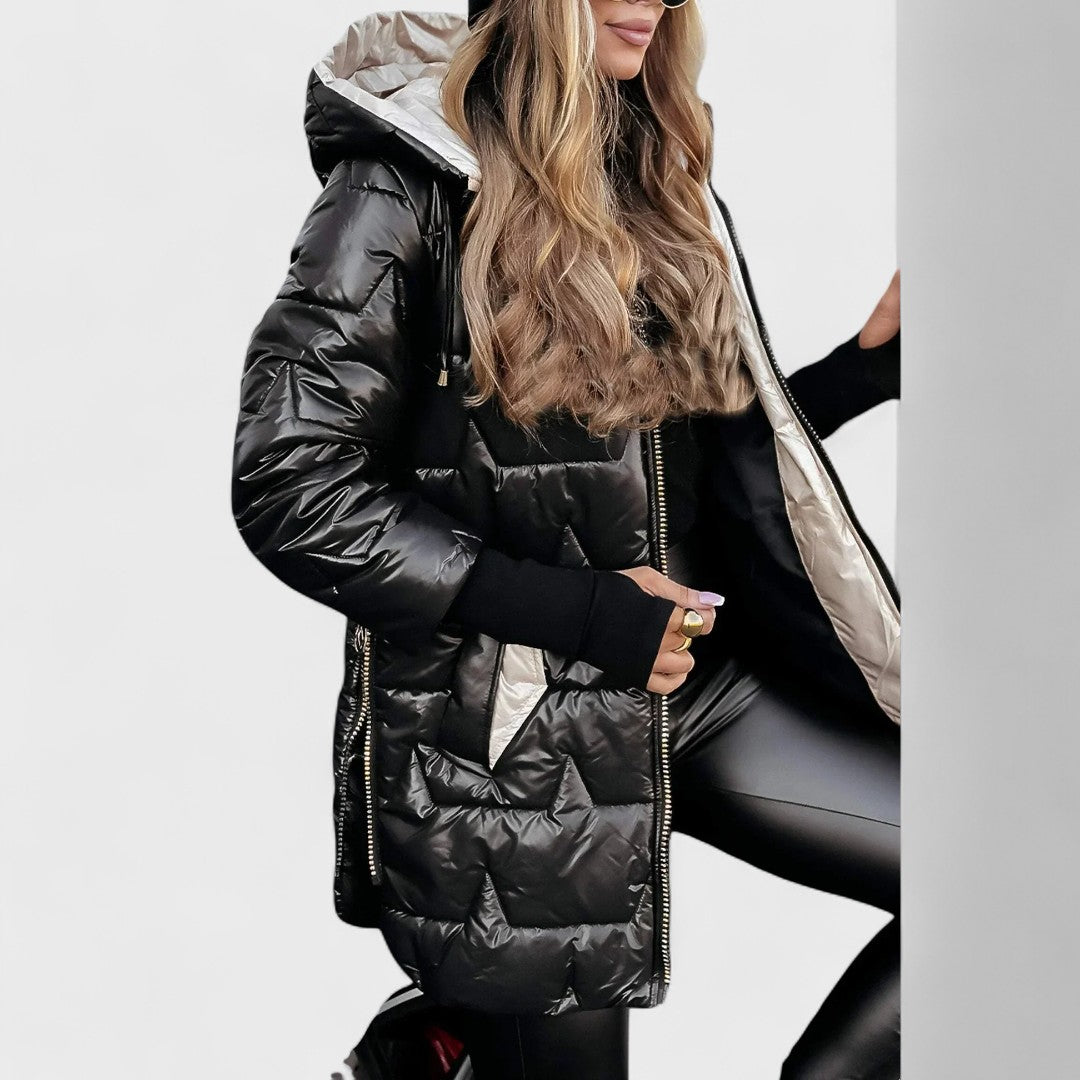 Nolwen - Cappotto invernale elegante con cappuccio