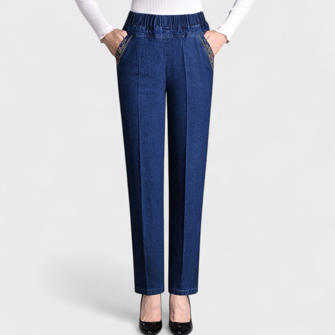 Maira | Jeans da donna con tasche laterali e vita elastica