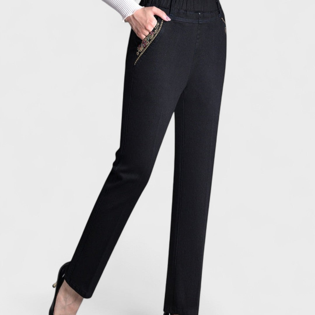 Maira | Jeans da donna con tasche laterali e vita elastica